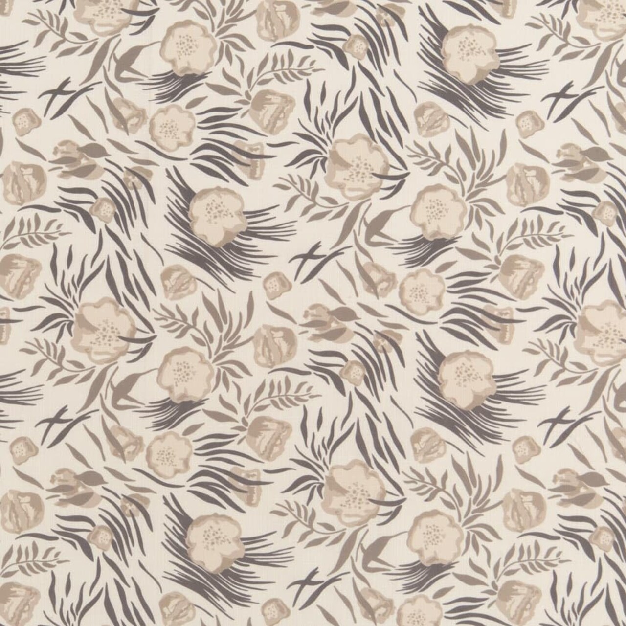 Natural Stain Resistant Performance Pet Friendly Floral Print Upholstery Fabric by The Yard - SKU: Oxford Dune